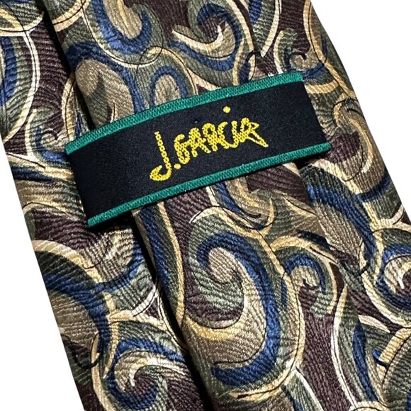 Jerry Garcia Vintage 100% Silk Swirl Emerging Elephant Collection Necktie Tie - Picture 3 of 5